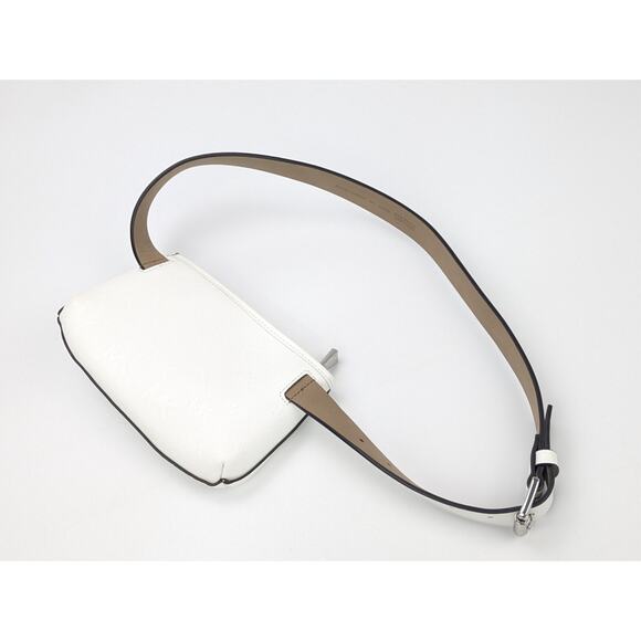 Michael Kors White Perforated All Over MK Logo Belt Bag Up to 38" Waist - Picture 3 of 6